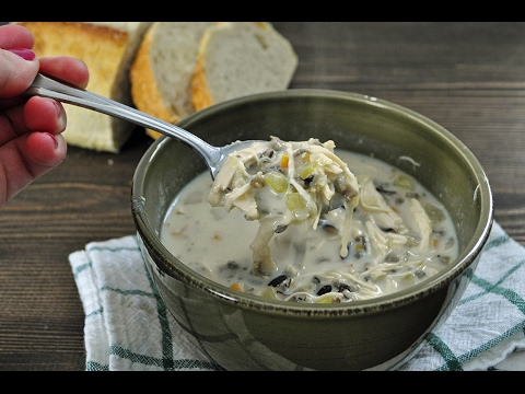 Crockpot Creamy Chicken & Wild Rice Soup