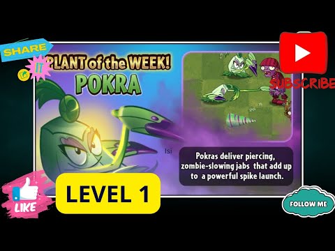 Pokra Level 1 Goals in Plants vs Zombies 2#Don't let the zombies trample the Flowers!