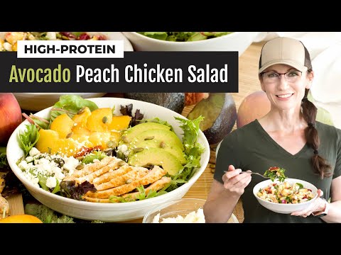 High-Protein Peach Avocado Air Fryer Chicken Salad Recipe