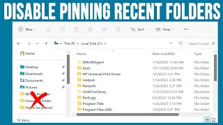 How to Prevent Windows 11 from Pinning Folders to Your Quick Access \ Home Section in File Explorer