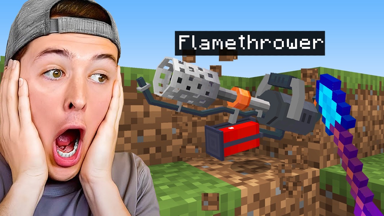 Minecraft, but Blocks drop Guns