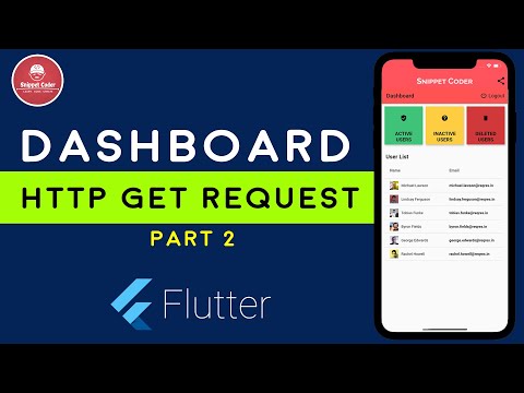 Flutter Dashboard Screen with HTTP Get Request | SnippetCoder | LEARN CODE CREATE | Video Part 2