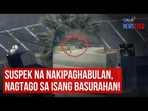 Suspek na nakipaghabulan, nagtago sa isang basurahan! GMA Integrated Newsfeed