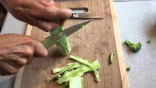 How to clean, prep and cook broccoli stems