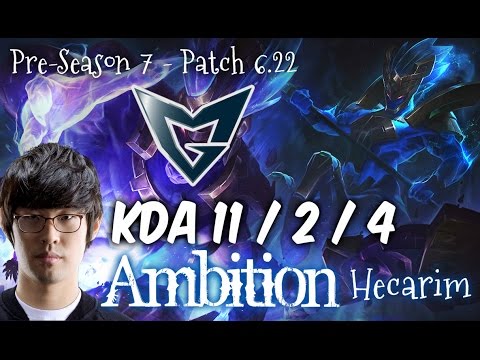 SSG Ambition HECARIM vs LEE SIN Jungle - Patch 6.22 KR Flex Rank