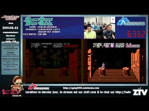 SGDQ 2013 French restream - Ninja Gaiden (runners: duckfist & sinister1 -- comm: mistermv)