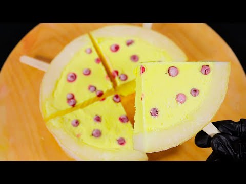 Summer dessert!! Whisk condensed milk with melon! Ice cream in 5 minutes! Very easy