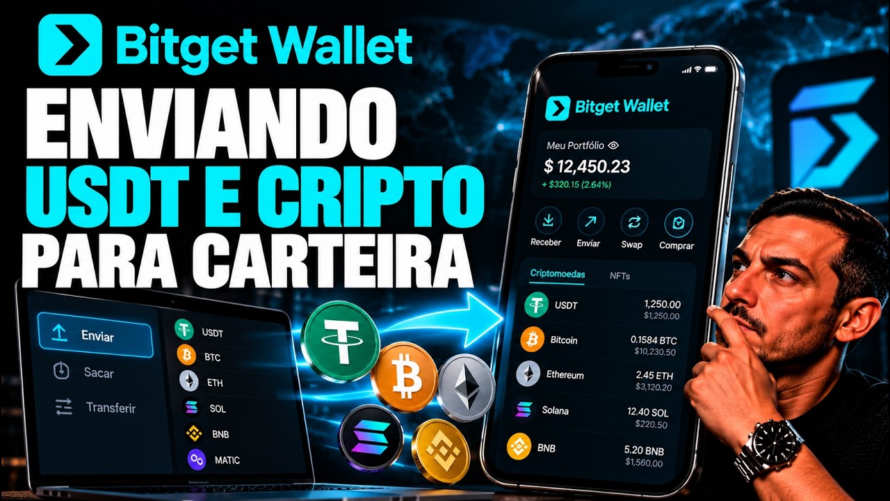 Bitget Wallet Enviando USDT ou Criptomoedas Para Carteira