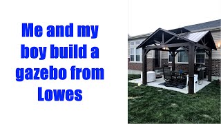 Time lapse building a gazebo from Lowes