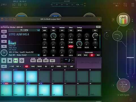 Testing AudioKit VHS Synth (GrooveRider Gr-16, Moog Model D, DerVoco)