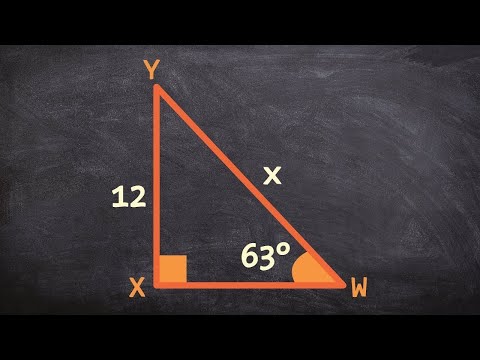 Using the sine function to find the missing length of the hypotenuse