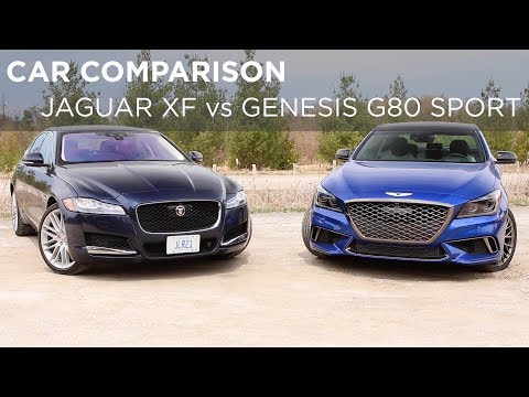 Car Comparison | Genesis G80 vs Jaguar XF | Driving.ca