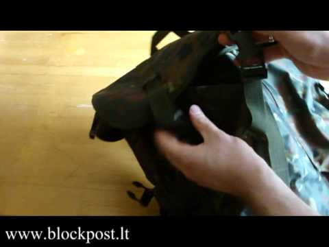 MFH Max Fuchs BW (Bundeswehr) kuprinė vokiečių kariuomenės maskuotės, 30L video