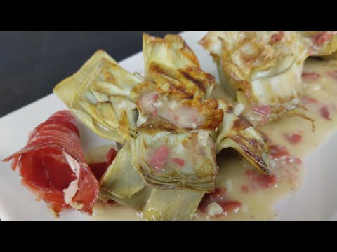 ✨ alcachofas al ajillo con jamón// receta fácil