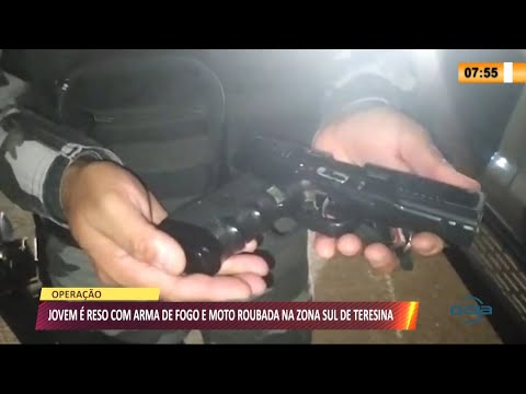 Jovem é preso com arma de fogo e moto roubada na zona sul de Teresina 23 06 2021