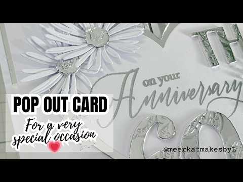 A very SPECIAL pop out gatefold card - 60th Wedding Anniversary #cards #cardmaking #papercraft
