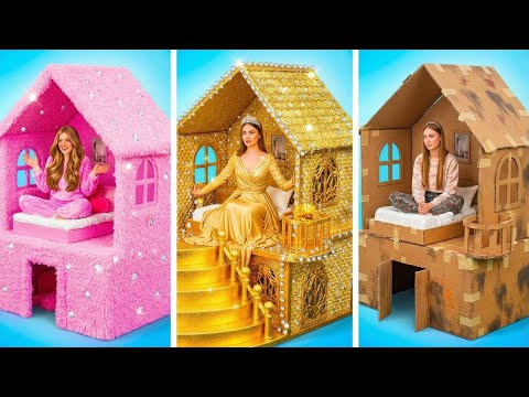 DIY HACKS vs VIP STYLE ✨ Extreme Room Makeover Battle