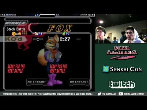 [MELEE] SenshiCon 2017 - DarkWolf (Falco, Dr. Mario) vs. Lil' Smokie (Fox) - GFs