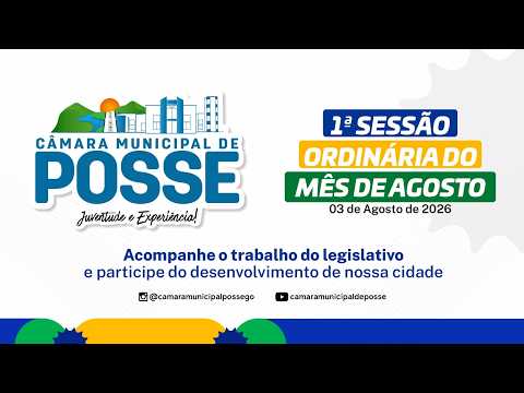 1° SESSÃO ORDINÁRIA DO MÊS DE AGOSTO- 03/08/2026