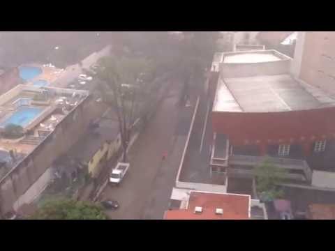 Tropical summer thunderstorm over São Paulo