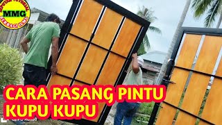 pemasangan pintu pagar kupu kupu