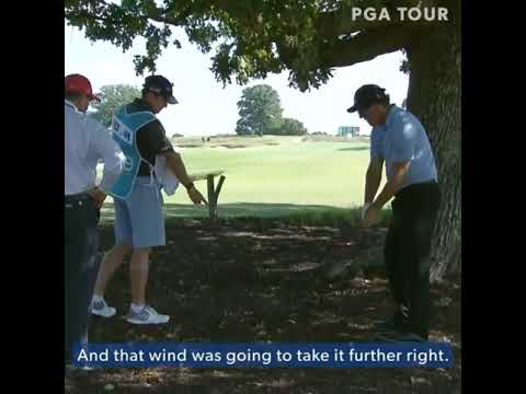 Phil Mickelson Finds a Loose Piece of Wire for a Free Drop - Golf Rules
