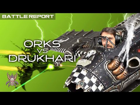 SPEED Orks vs Drukhari ; Warhammer 40k ; Battle Report | Skaredcast