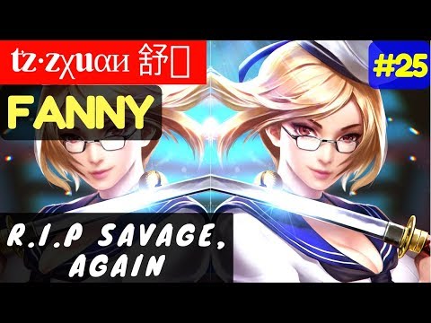 R.I.P Savage, Again [Rank 1 Fanny] | tz·zχuαи 舒枫 Fanny Gameplay and Build #25 Mobile Legends