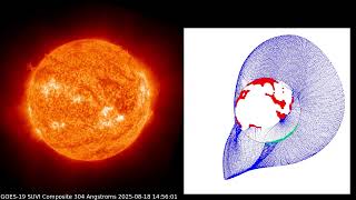 20250901 Sun with Magnetic Field Lines in August 2025 ( SUVI / GCMF )