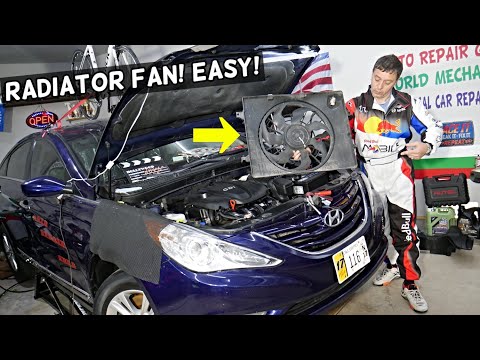 HYUNDAI SONATA RADIATOR FAN REPLACEMENT REMOVAL