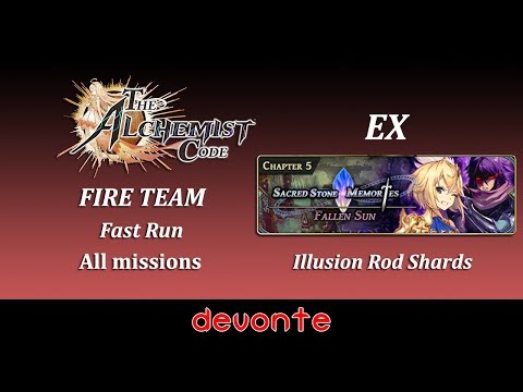 Fallen Sun EX - Fast Run With Zangetsu - All Missions - Alchemist Code Global