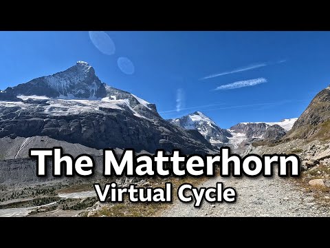 90 Minute Indoor Cycling Videos With Music | Virtual Bike Ride Zermatt to the Matterhorn Switzerland
