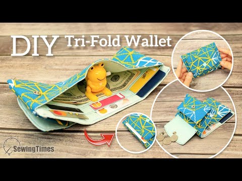 DIY Tri-Fold Wallet | Small Fabric Wallet Sewing Tutorial [sewingtimes]