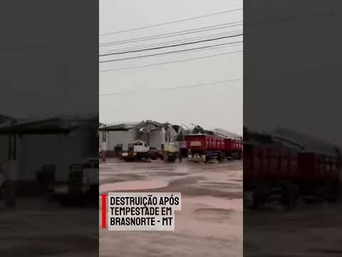 🚨  Temporal com ventos fortes causa destruição em Brasnorte e deixa cidade sem energia elétrica 🌧️🌪️