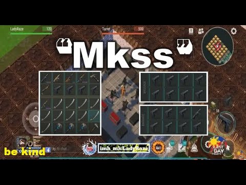 "Mkss" using tanning rack to block with EPIC loot | REVENGE RAID Last Day On Earth: Survival