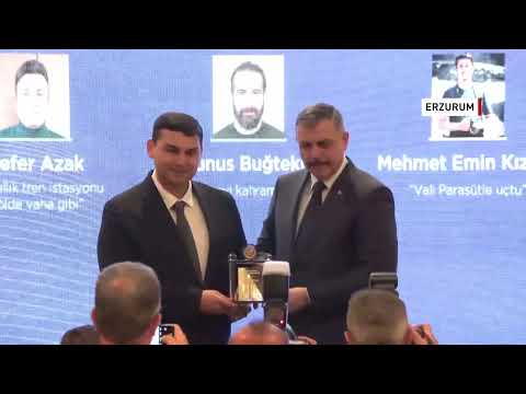 İçişleri Bakanı Mustafa Çiftçi Erzurum'da Gazetecilerle Buluştu! Başarılı Gazetecilere Ödül