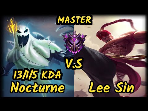 Memento (NOCTURNE) vs LEE SIN - 13/1/5 KDA JUNGLE GAMEPLAY - EUW Ranked MASTER