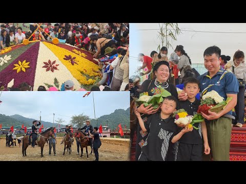 Dang and Thanh took their child to a New Year's festival to pray for a peaceful new year.