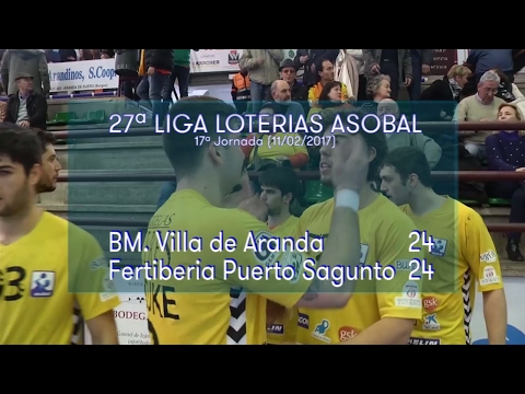 LIGA LOTERIAS ASOBAL J17 BM Villa de Aranda - Fertiberia Puerto Sagunto 24 - 24