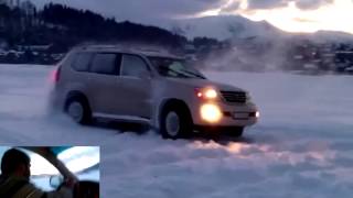 preview picture of video 'Lexus GX470 drifting in snow'