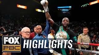 Download the video "Deontay Wilder defeats Luis Ortiz — the PBC on FOX crew breaks down his KO win | PBC ON FOX"