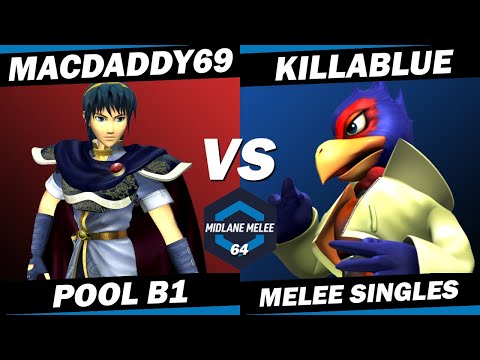 macdaddy69 vs Killablue - Pool B1 | Midlane Melee 64