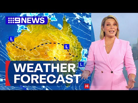Australia Weather Update: Showers and storms continuing across country's east | 9 News Australia