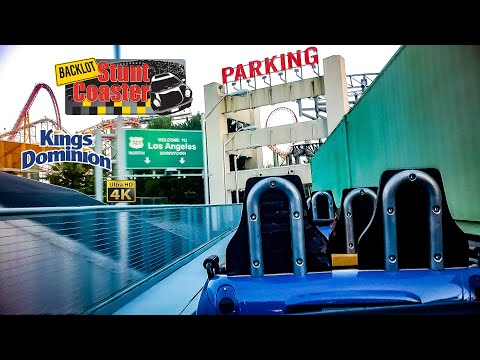 On-ride point of view of Backlot Stunt Coaster