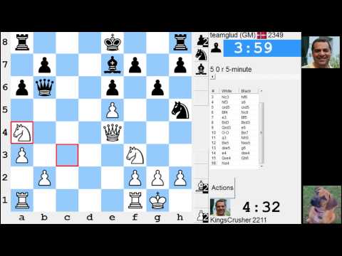LIVE Blitz #2776 (Speed) Chess Game: White vs GM Jakob Vang Glud aka teamglud in QGD Slav: 4.Nc3