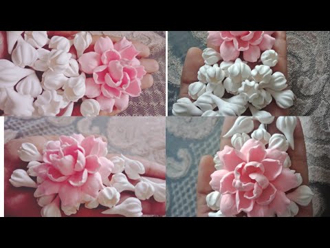 Handmade Jasmine buds/ motiya bud making/ how to make motiya bud with clay/dough