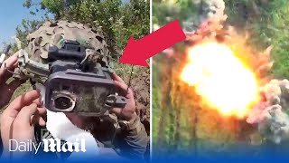 Ukraine soldiers brave Russian shelling to storm trenches near Bakhmut in intense POV footage
