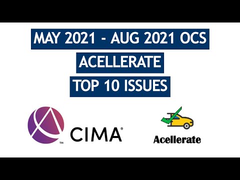 CIMA OCS Acellerate Top Ten Issues - May & August 2021