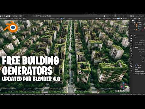 FREE building generators updated for blender 4.0