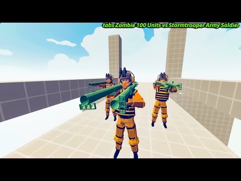 tabs Zombie 100 Units vs Stormtrooper Army Soldier   Totally Accurate Battle Simulator TABS